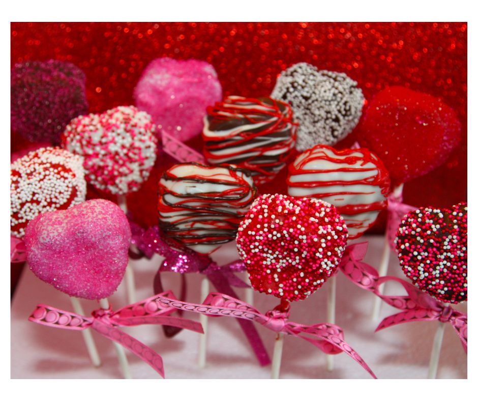 valentine's cake pops