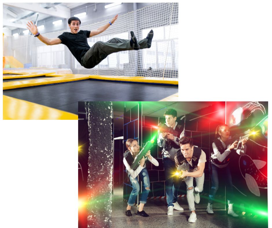 trampoline and laser tag