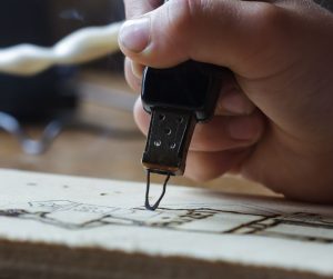 wood burning cutting board